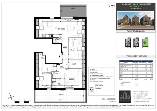 Appartement F4 à vendre - 4 pièces - 90.33 m2 - AMIENS - 80 - PICARDIE - Century 21 Nes'Immo