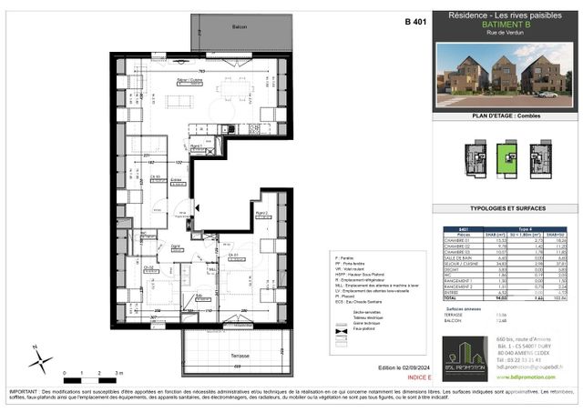 Appartement F4 à vendre - 4 pièces - 94.02 m2 - AMIENS - 80 - PICARDIE - Century 21 Nes'Immo